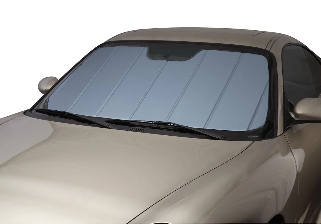 UV11431BL – COVERCRAFT Windshield Shade, Removable Accordion Fold Direct-Fit For Full Windshield Blue Metallic Uses S...